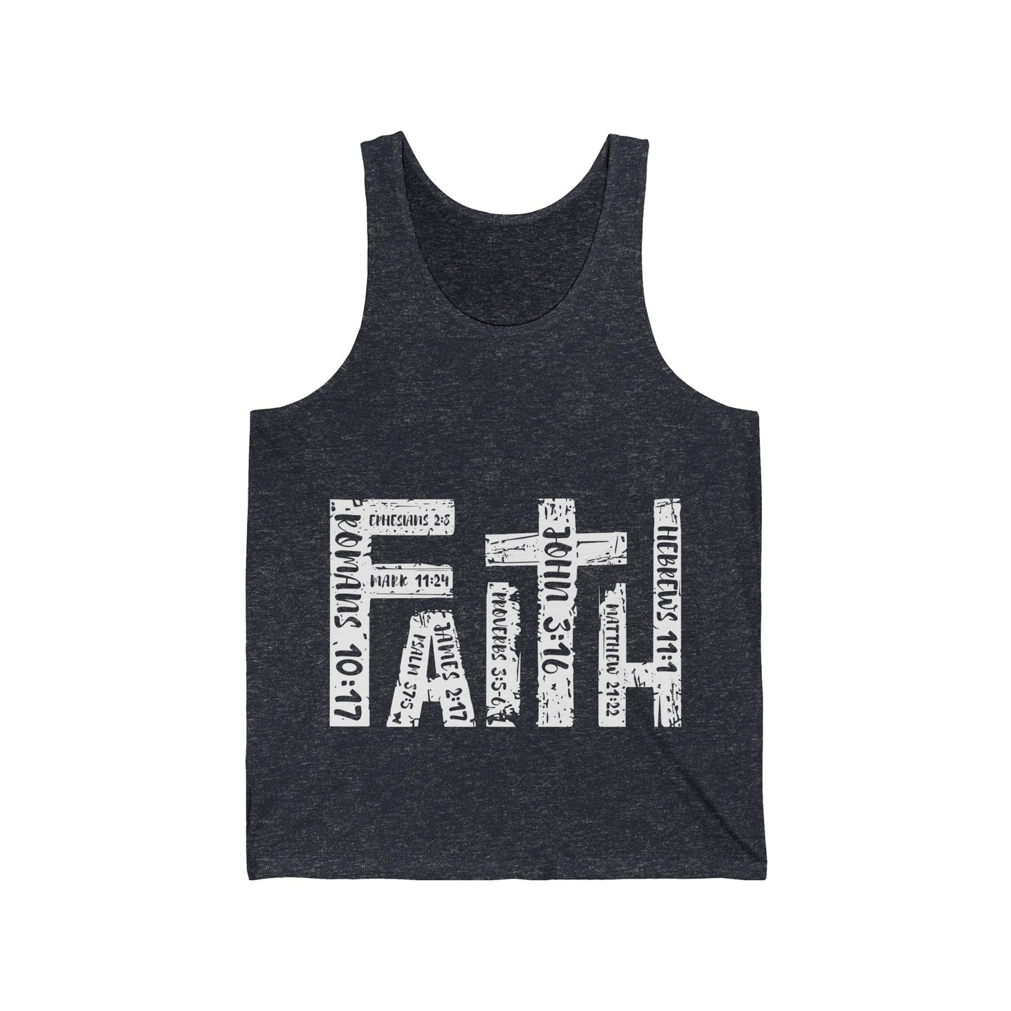 FAITH White letter Unisex Jersey Tank