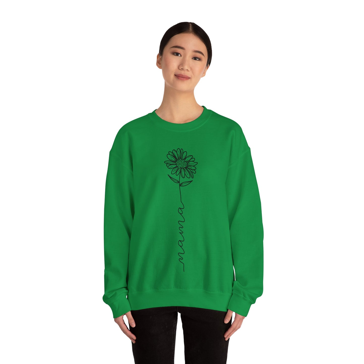 Mama Flower Unisex Heavy Blend™ Crewneck Sweatshirt