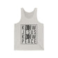 Know Jesus Know Peace Unisex Jersey Tank