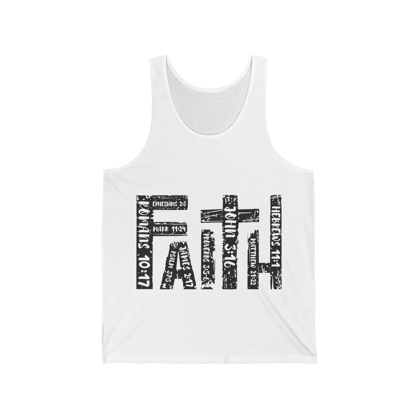 FAITH Black letter Unisex Jersey Tank