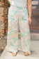 IN STOCK Presley Palazzo Pants - Mauve and Green Palm