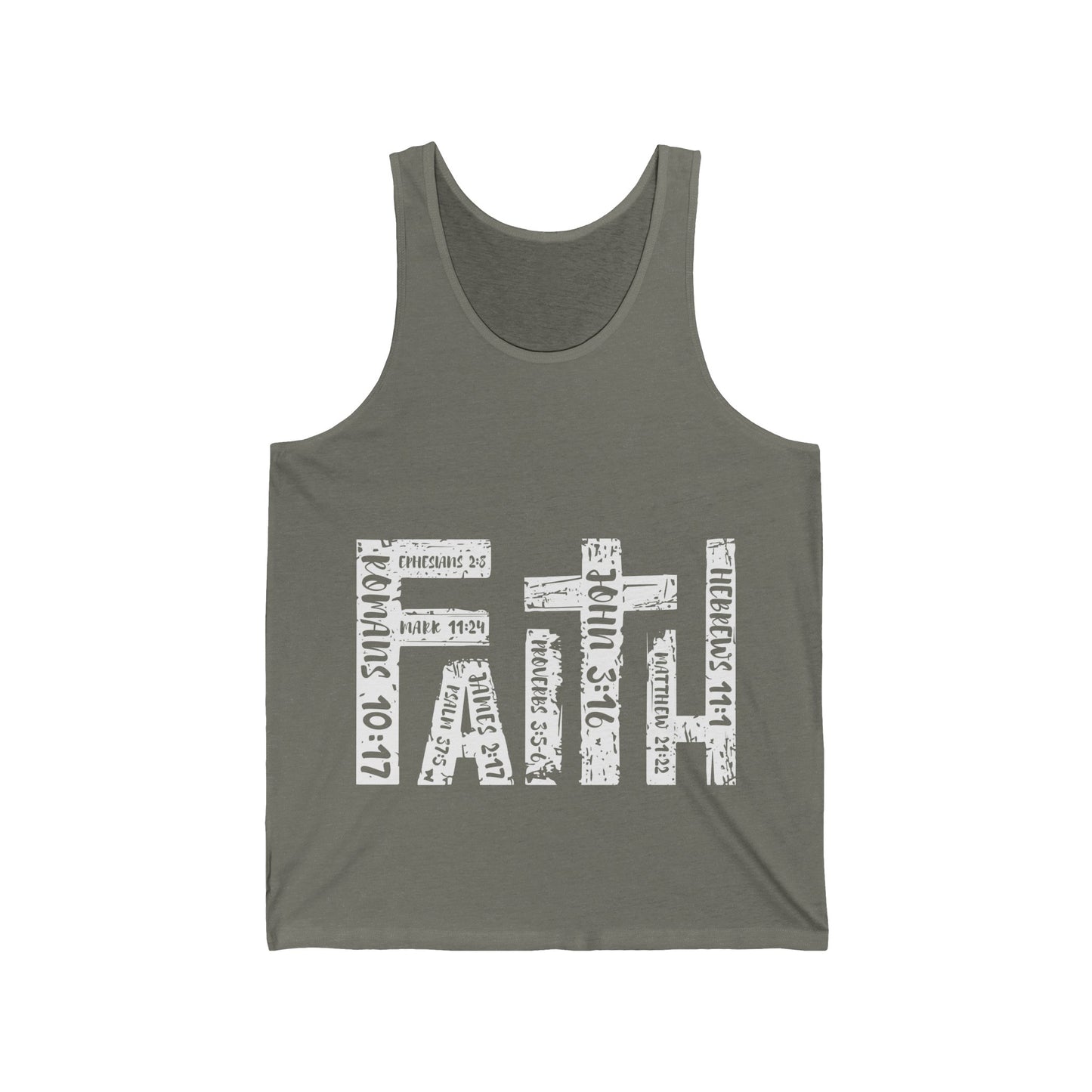 FAITH White letter Unisex Jersey Tank