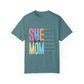 She is Mom Black Letter Unisex Garment-Dyed T-shirt