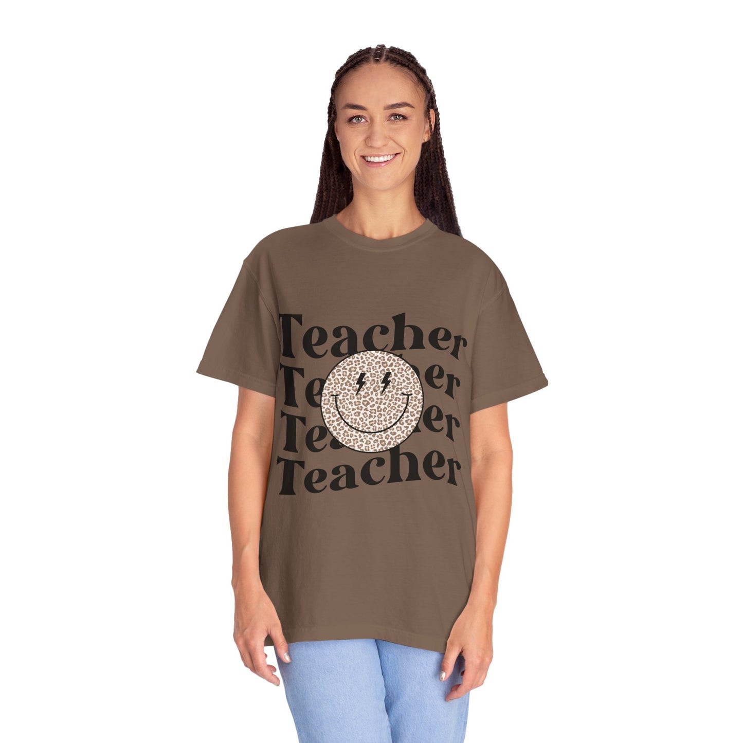 Smiley Face Teacher Unisex Garment-Dyed T-shirt