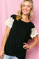 Solid Lace Sleeve Tunic Top