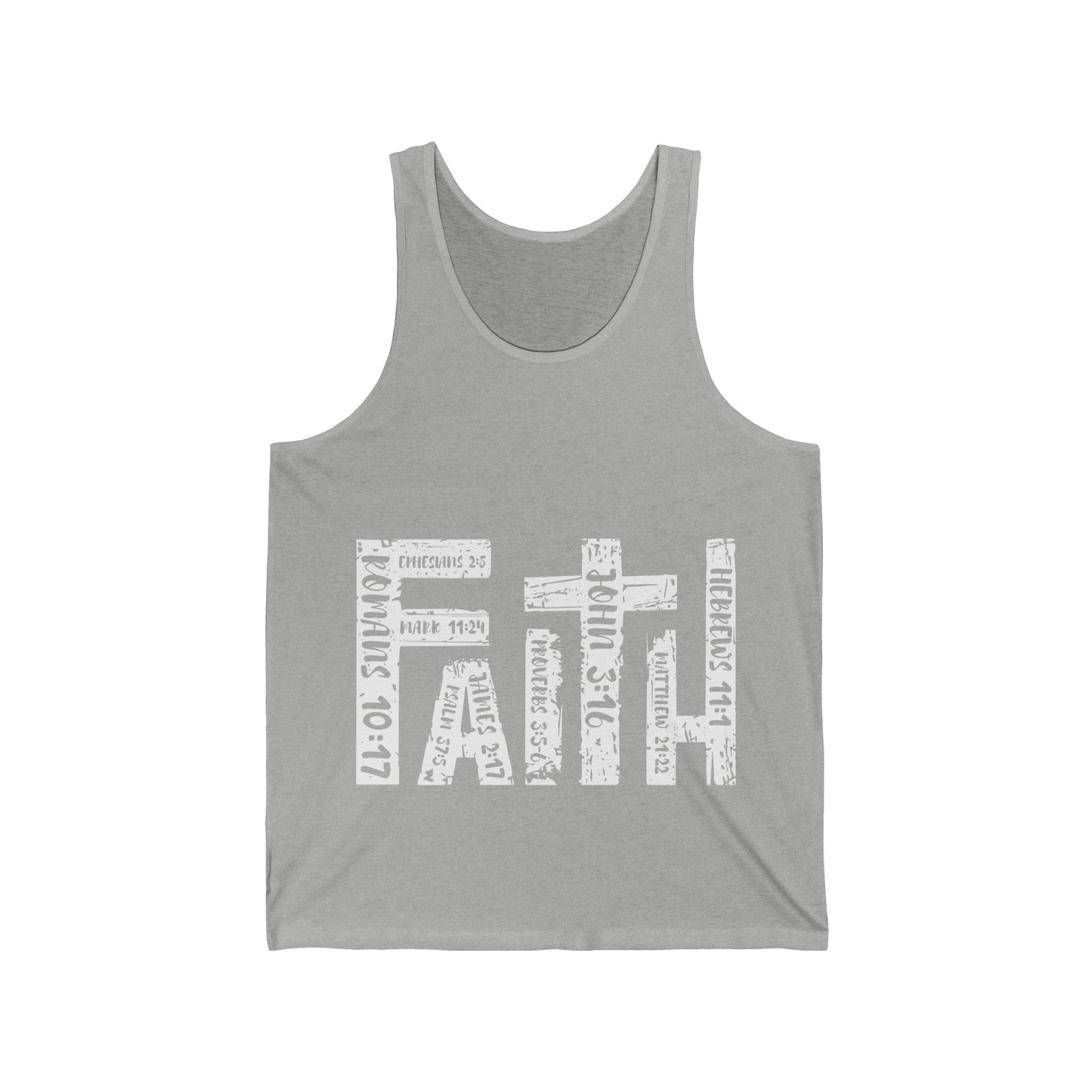 FAITH White letter Unisex Jersey Tank