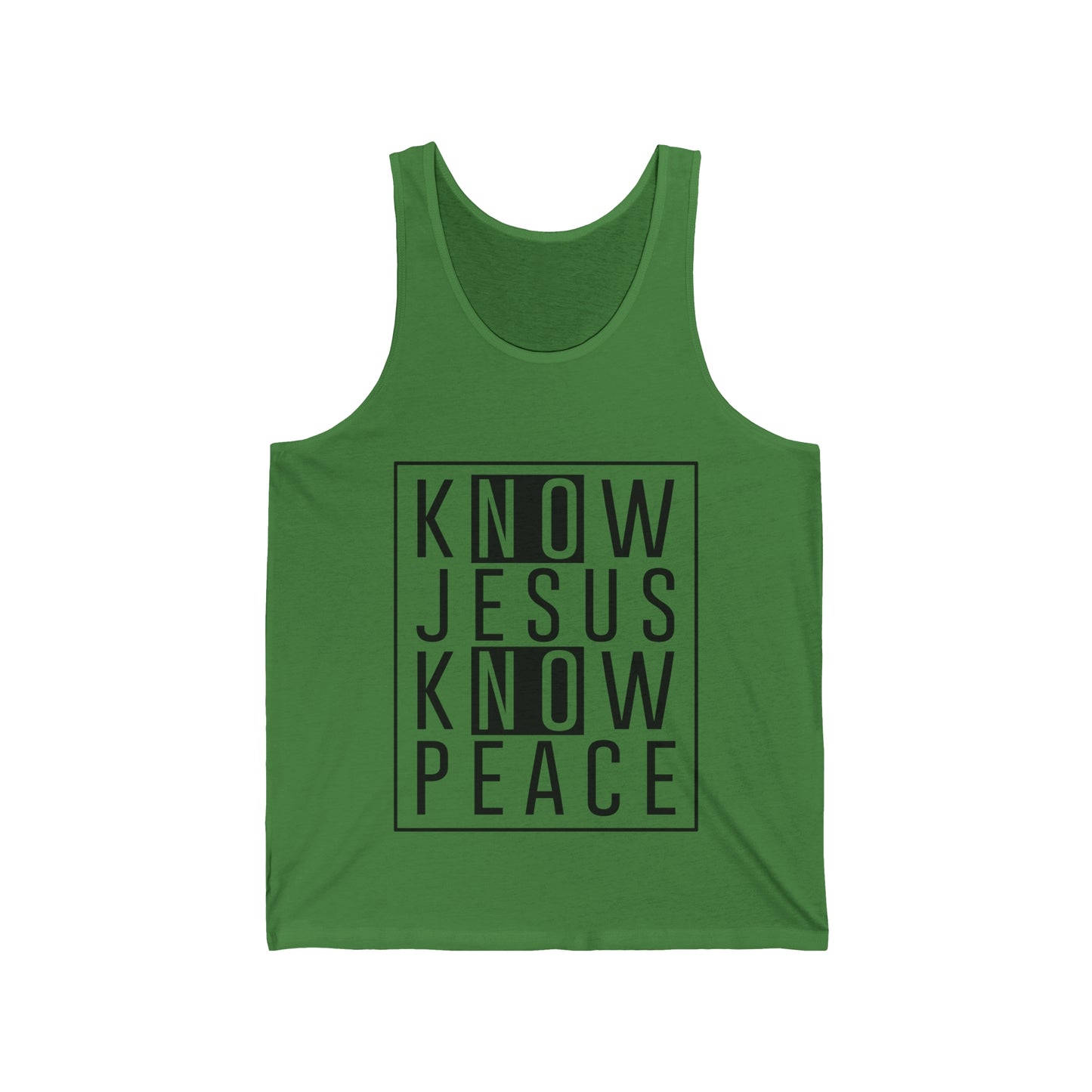 Know Jesus Know Peace Unisex Jersey Tank