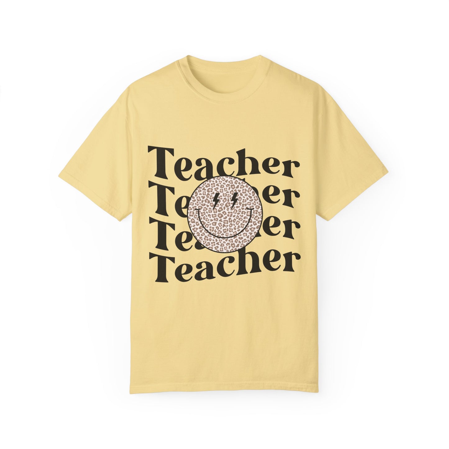 Smiley Face Teacher Unisex Garment-Dyed T-shirt