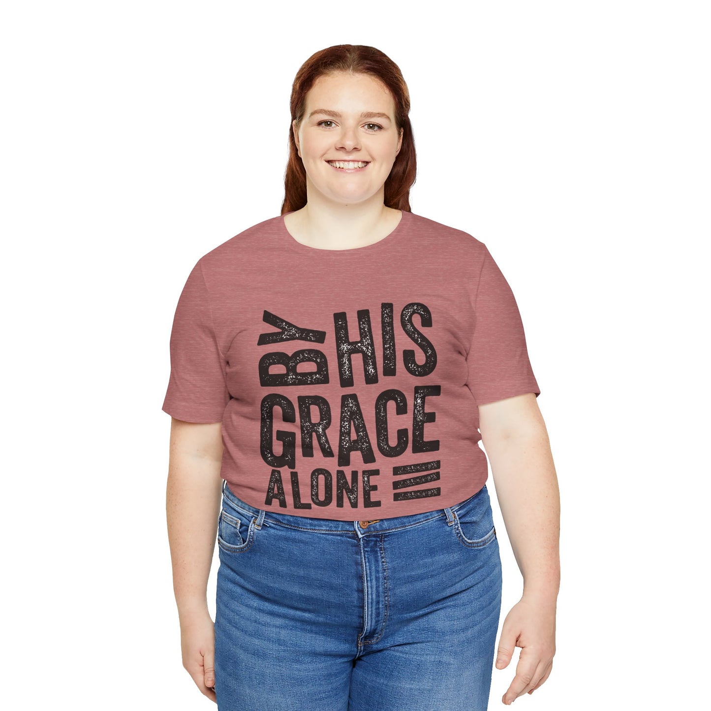 Saved by His Grace Unisex Jersey Short Sleeve Tee