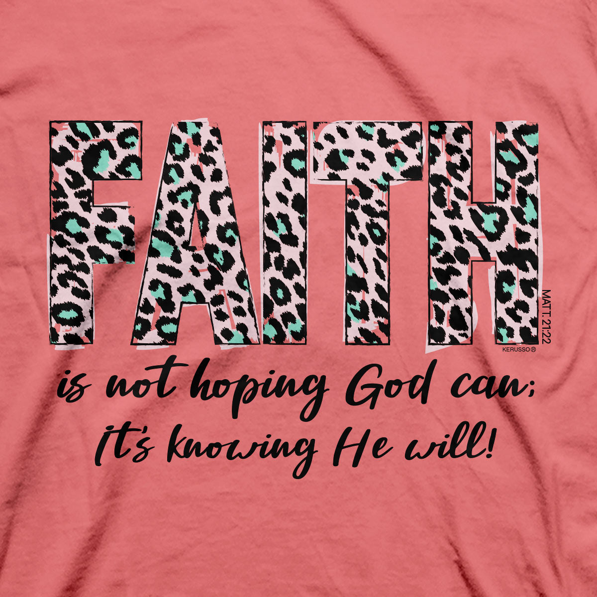 Womens T-Shirt Faith Leopard