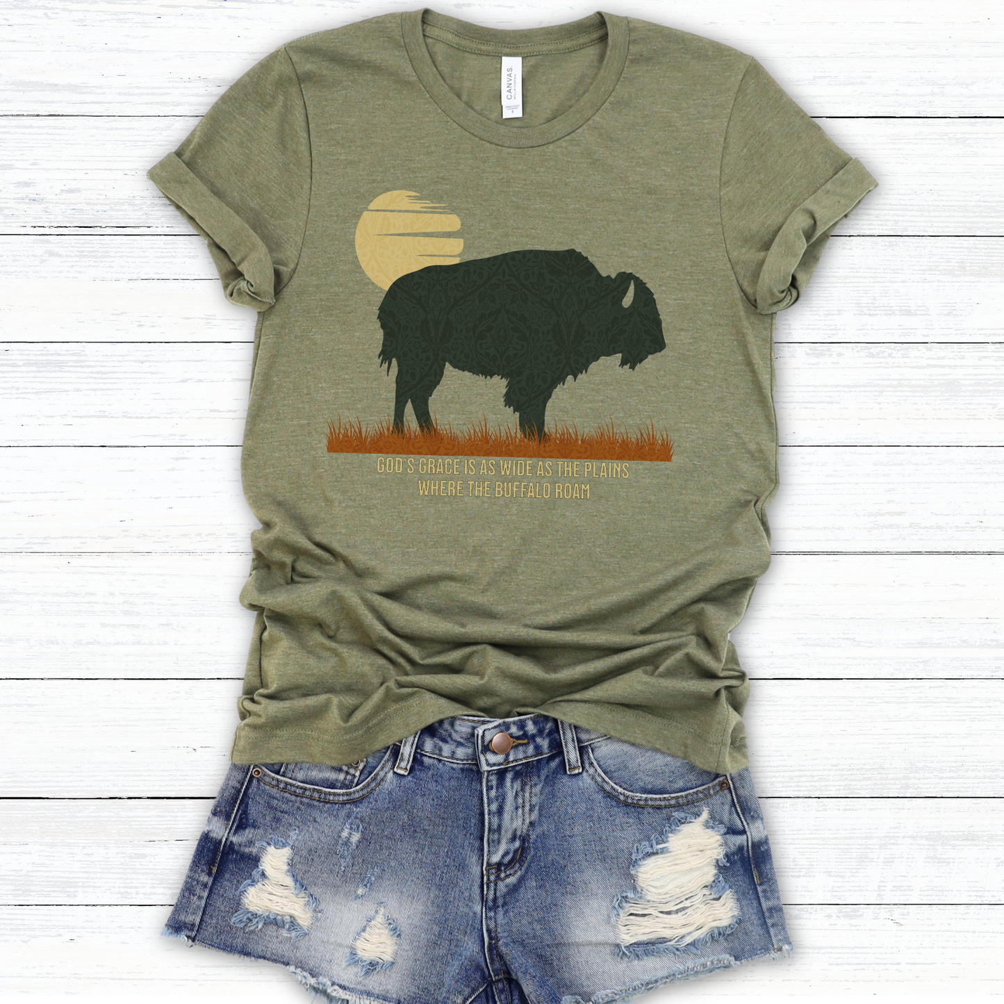 God's grace is wide as the plains where the buffalo roam