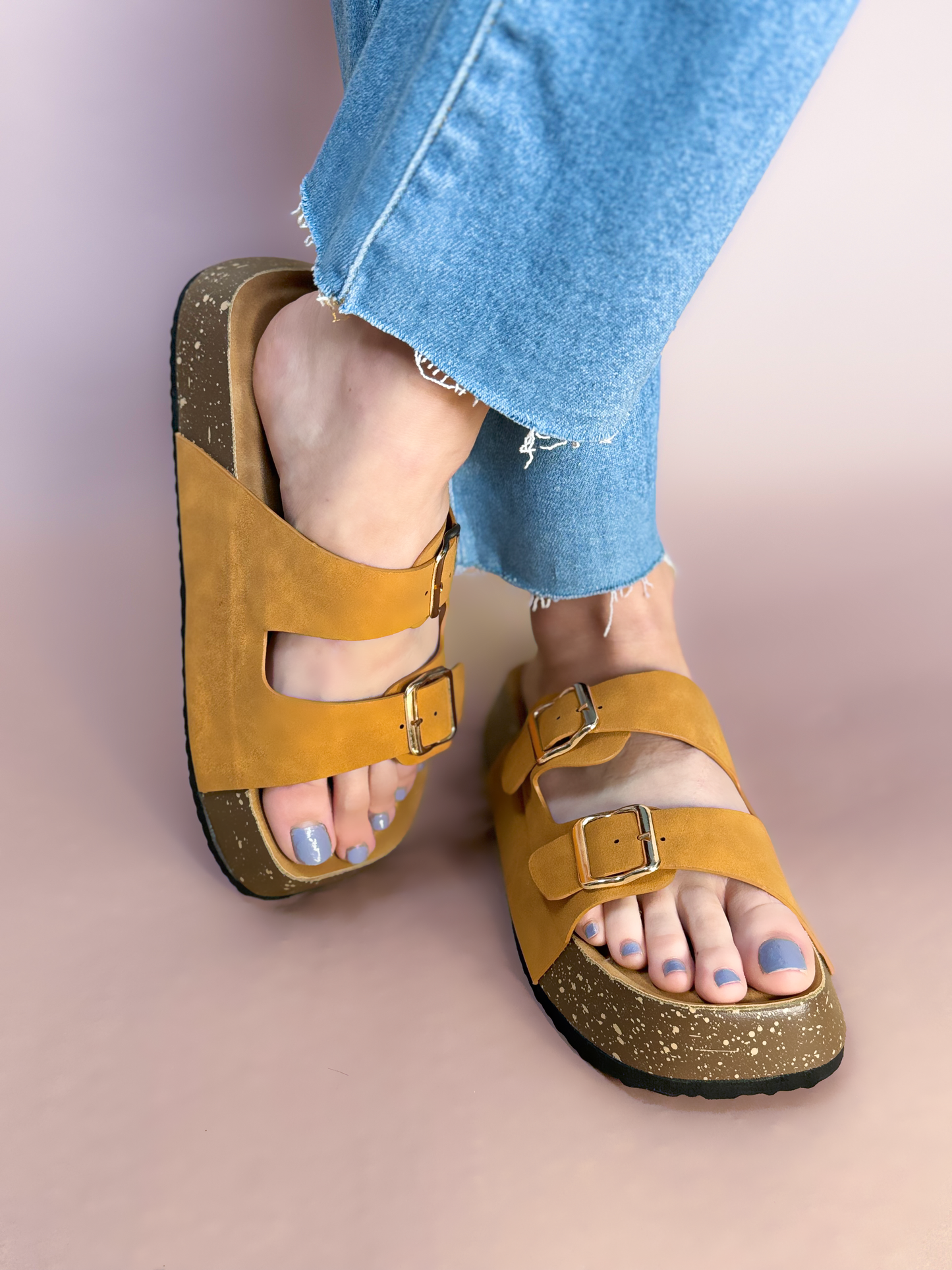 Suzan Buckle Sandal in Tan