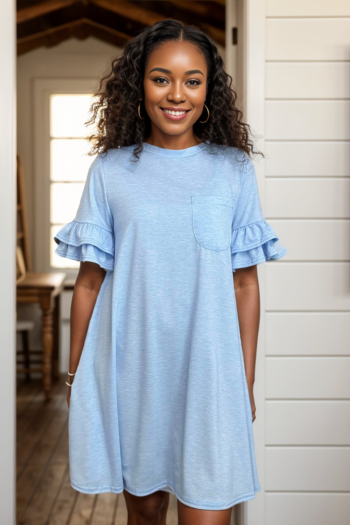 Carefree Sky T-Shirt Dress