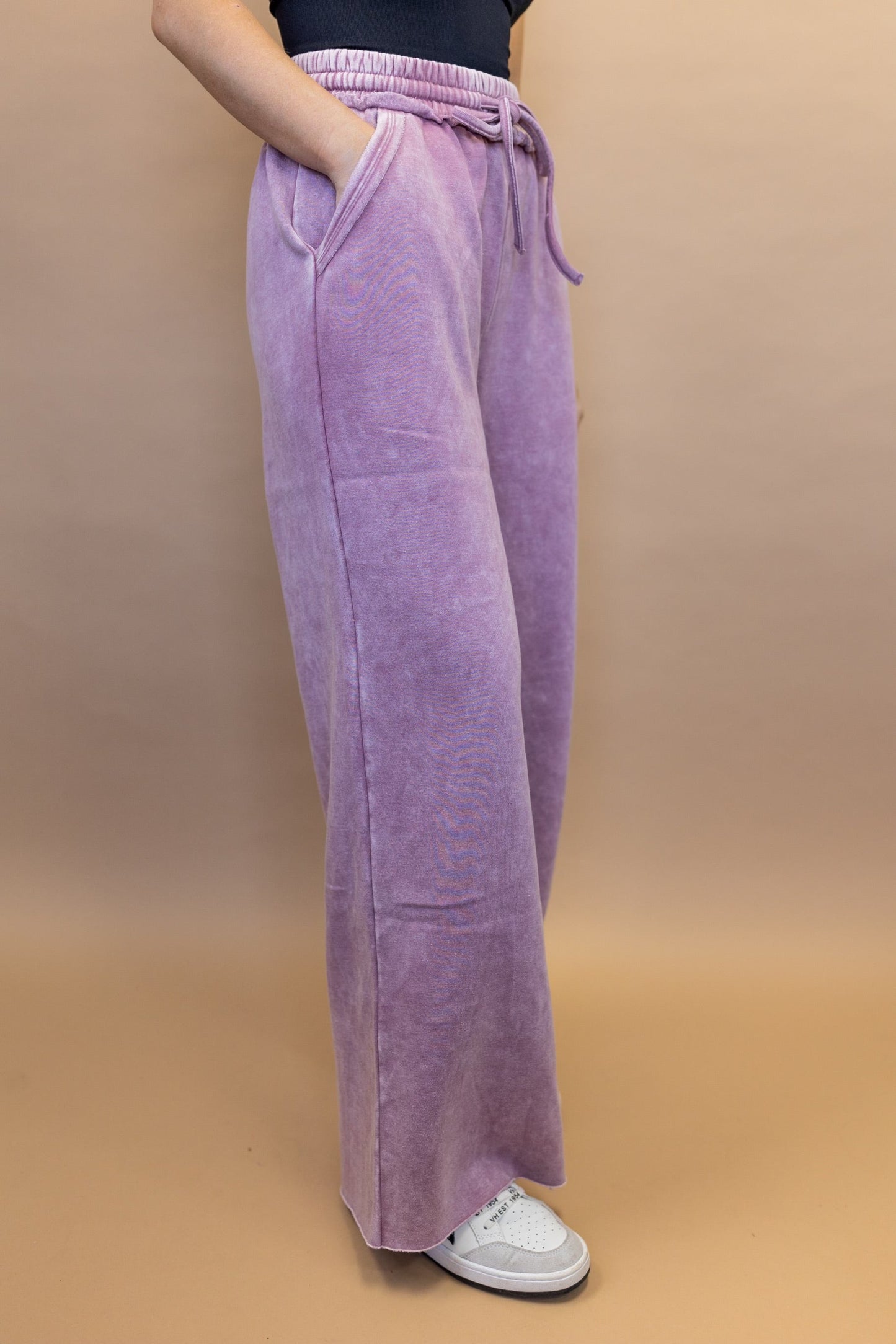 Nona Drawstring Pants in Lilac