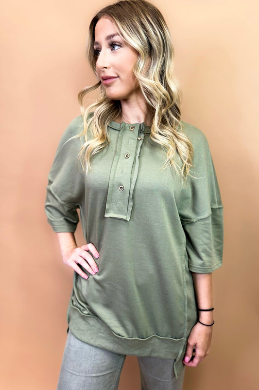 Camilla Oversized Top in Sage