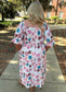 Smocked Plus Size Floral Dress