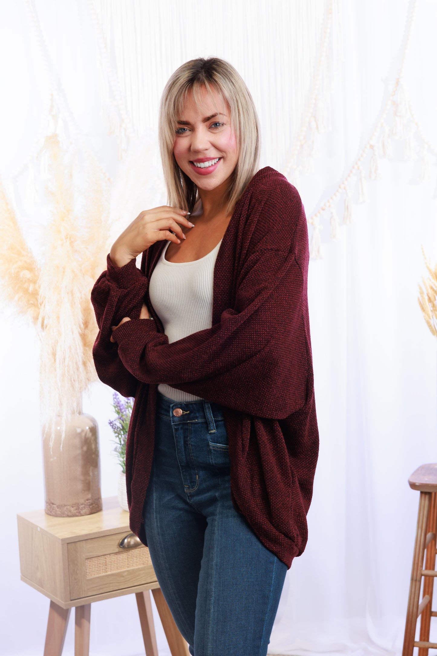 Fine Wine Knit Cardigan