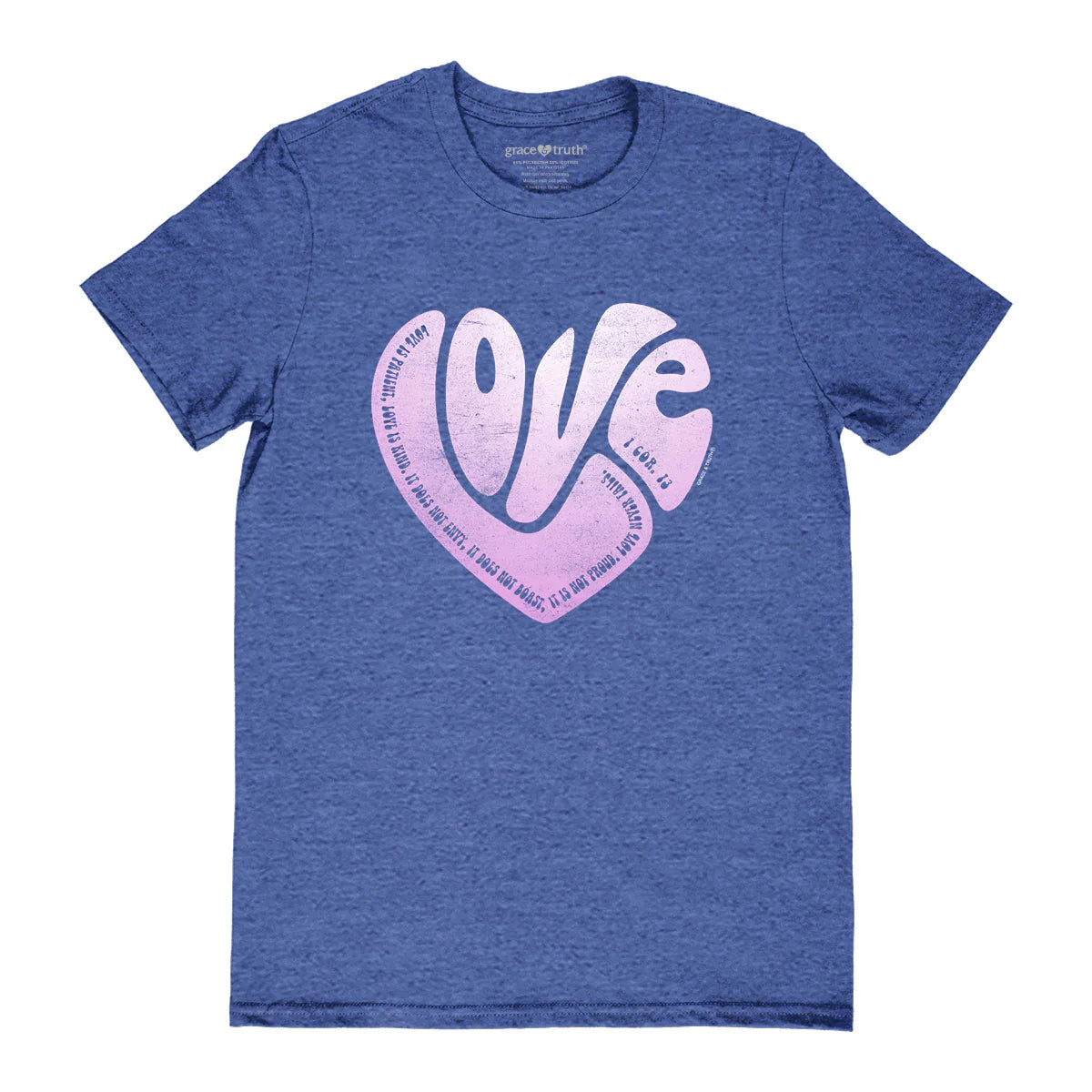 grace & truth Womens T-Shirt Love Heart