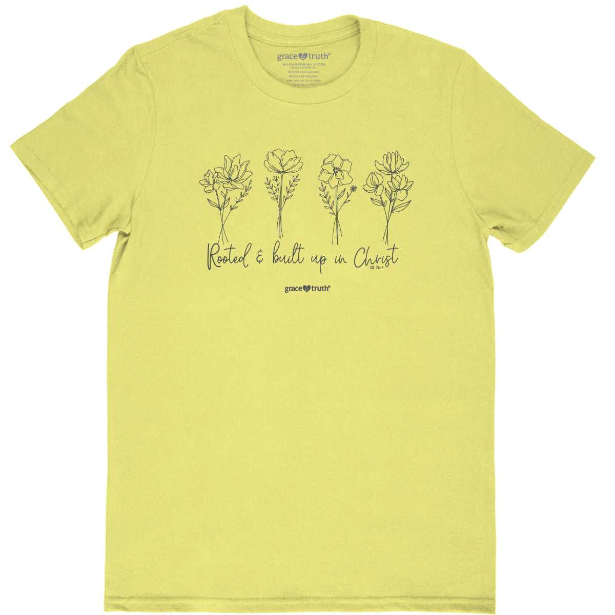 grace & truth Womens T-Shirt Rooted And Built Up