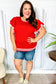 Be Charming Red Ruffle Sleeve Knit Top