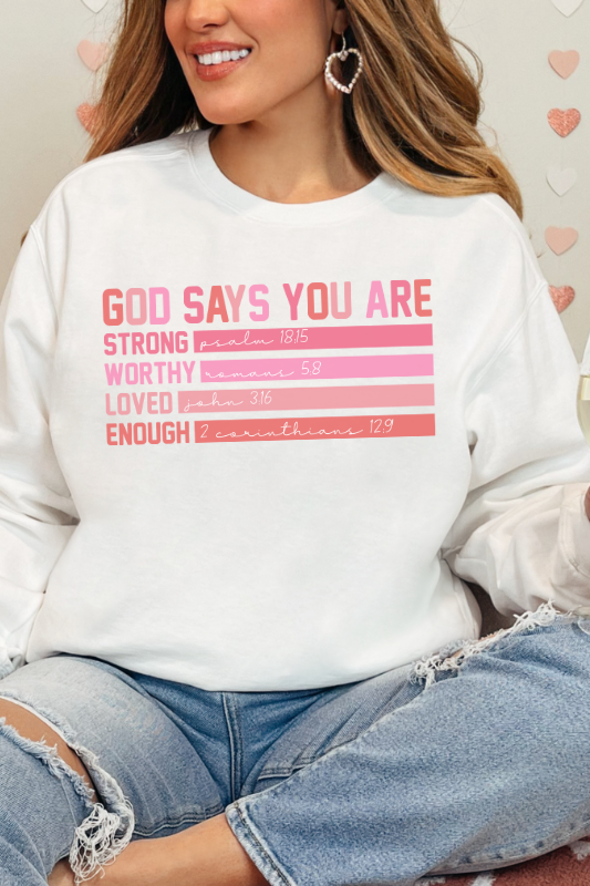God Says you Are Comfort Colors Premium Unisex Garment-Dyed Sweatshirt