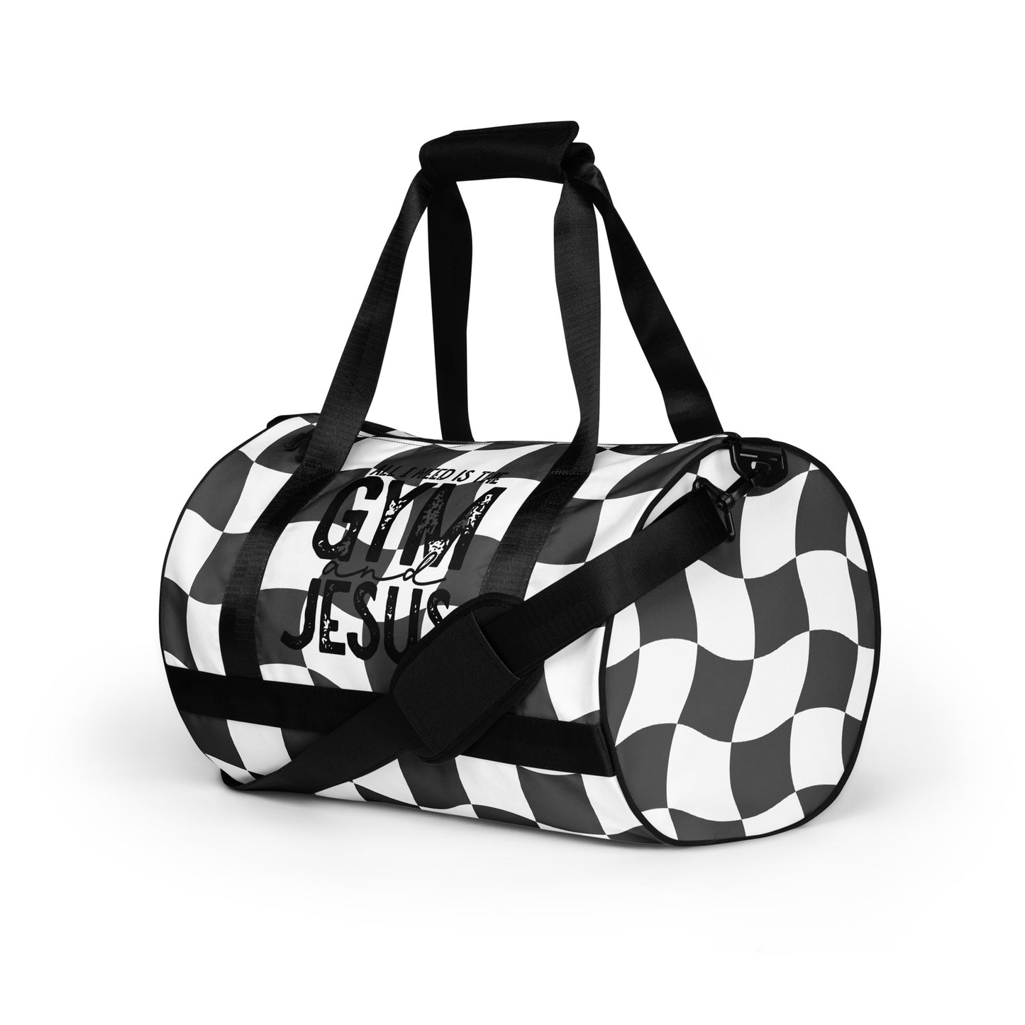 All I need is the Gym & Jesus All-over print gym bag