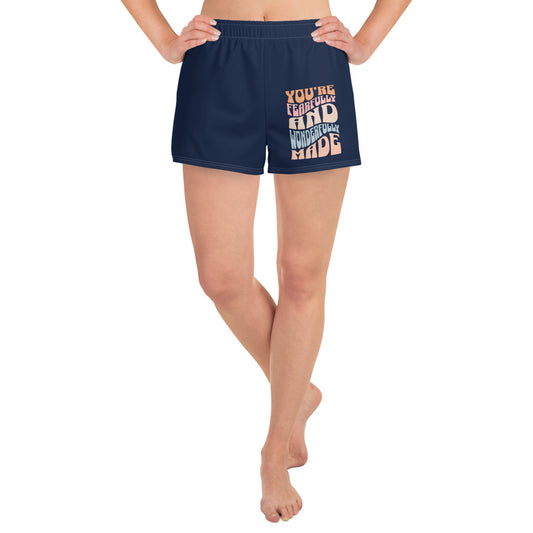 You're Fearfully and Wonderfully Made Women’s Recycled Athletic Shorts