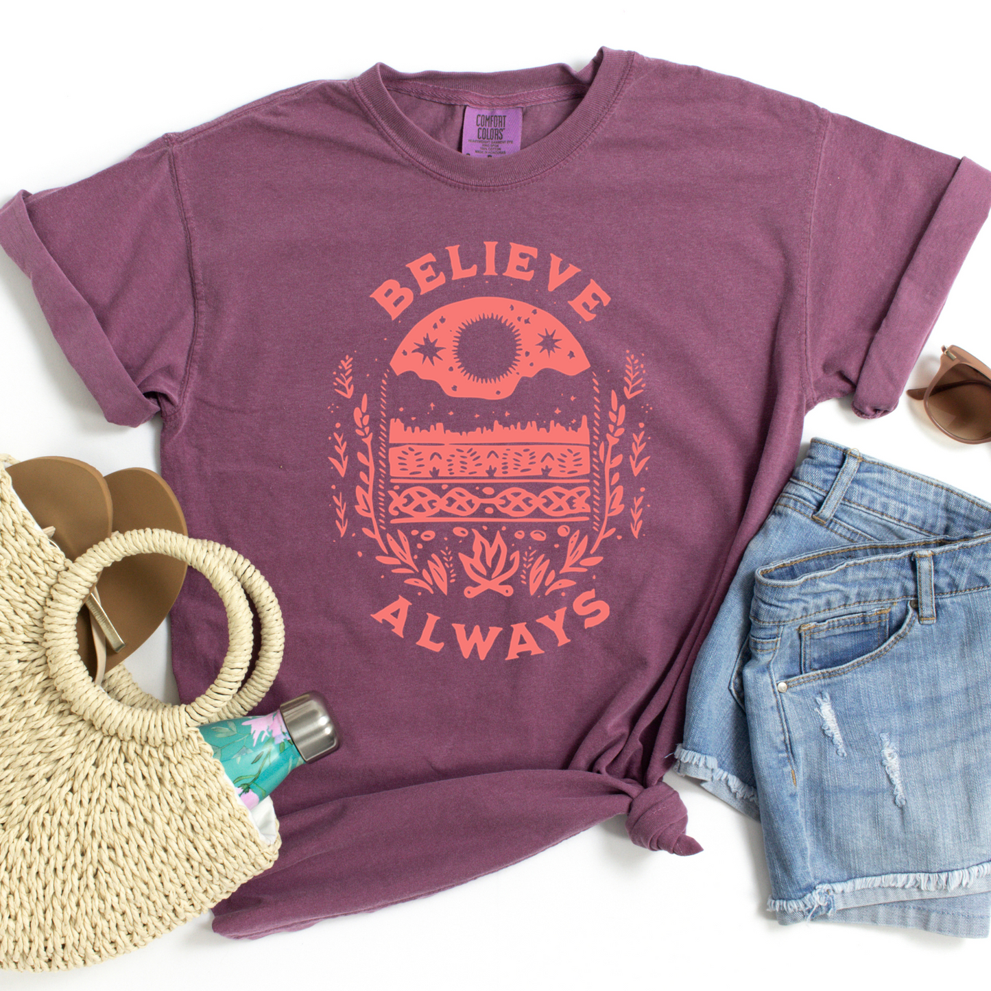Believe Always Unisex Garment-Dyed T-shirt