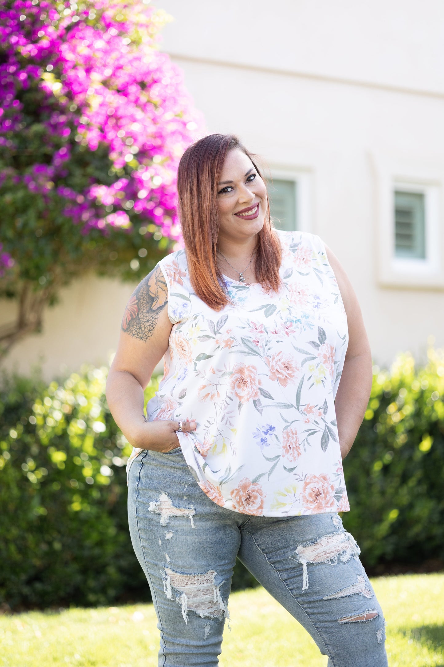 Sweet Florals Sleeveless Top