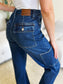 Judy Blue Full Size High Waist Straight Cargo Jeans