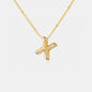 Gold-Plated Letter Pendant Necklace