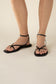 Onyx Delight Flat Sandals