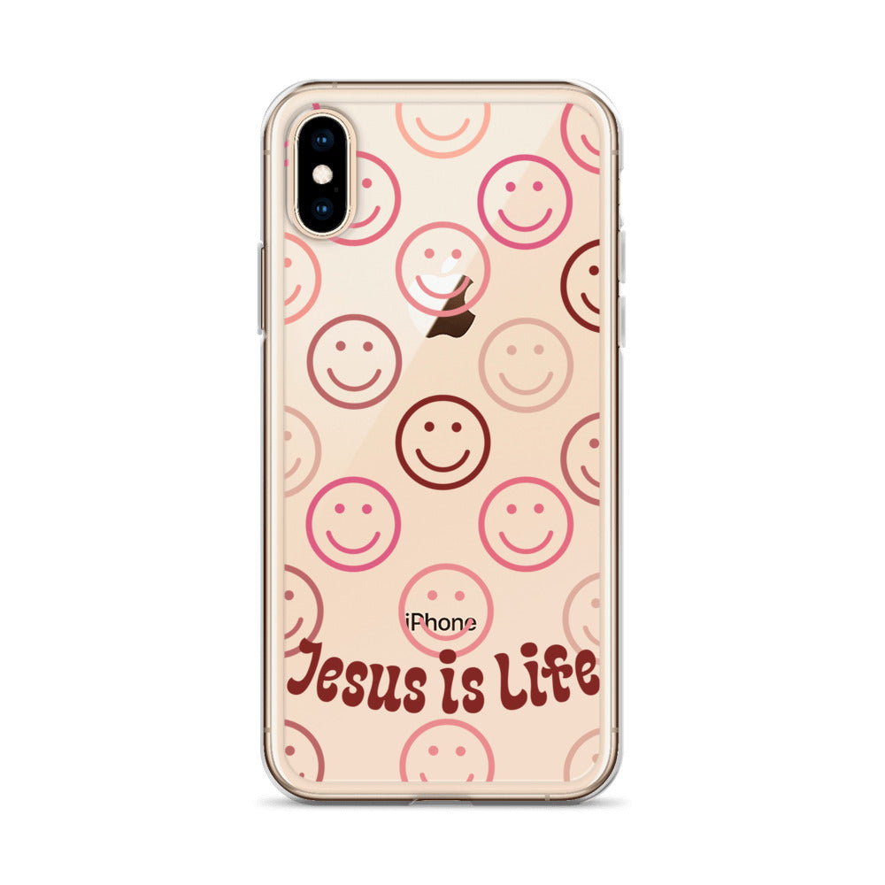 Jesus is Life Smiley Phone Case