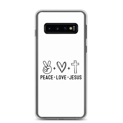 Peace Love Jesus Clear Case for Samsung®