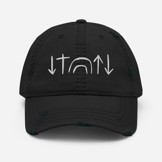 He Came He died He Rose He Ascended Distressed Dad Hat
