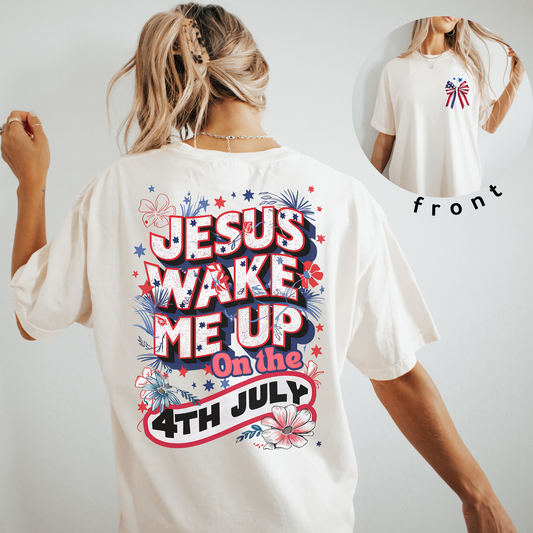 Wake me up Jesus Unisex Garment-Dyed T-shirt