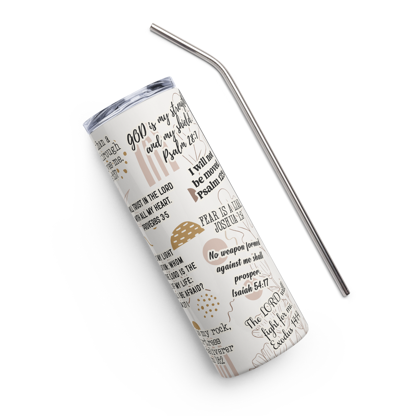 Christian Bible Verse Affirmations Stainless steel tumbler