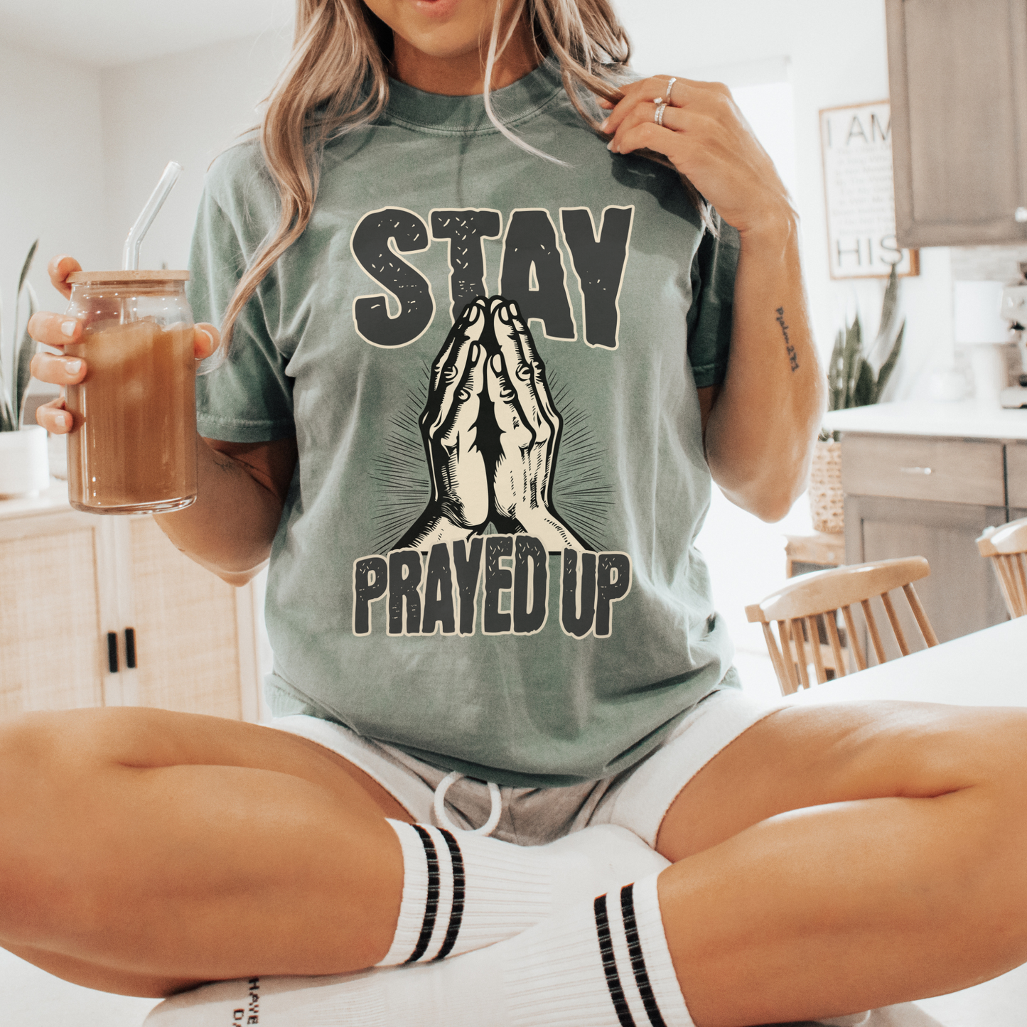 Stay Prayed Up Unisex Garment-Dyed T-shirt