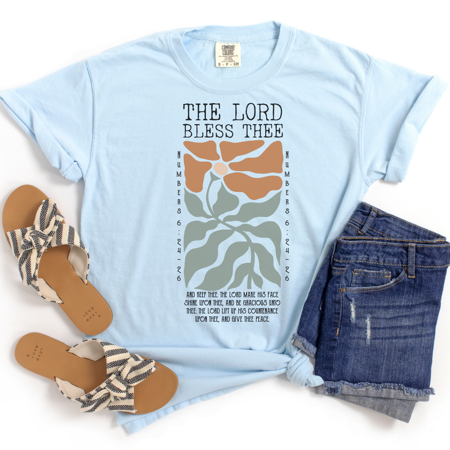 The Lord Bless Thee Unisex Garment-Dyed T-shirt