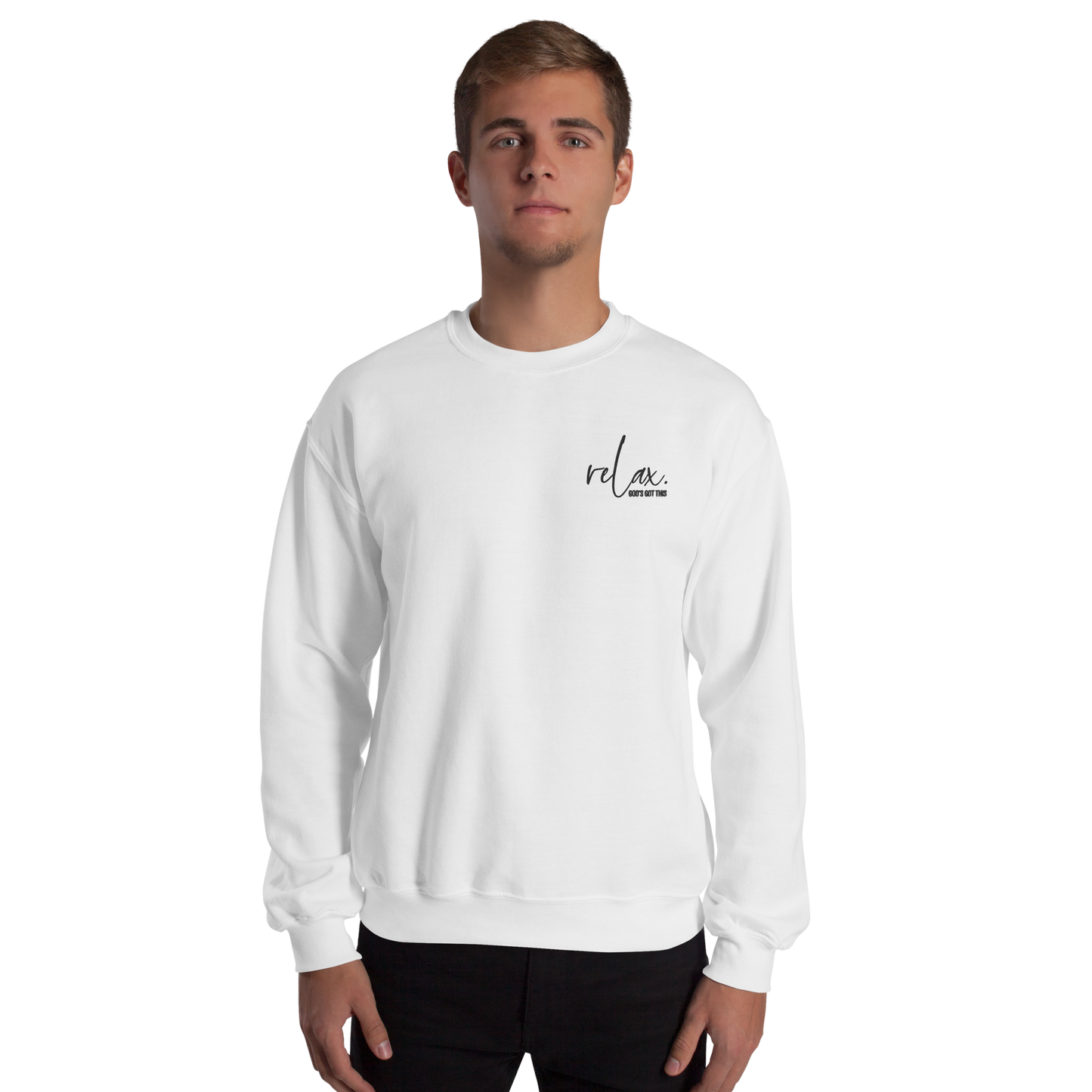 Relax, God's Got this Embroidered Unisex Sweatshirt