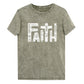 FAITH White letter Denim T-Shirt