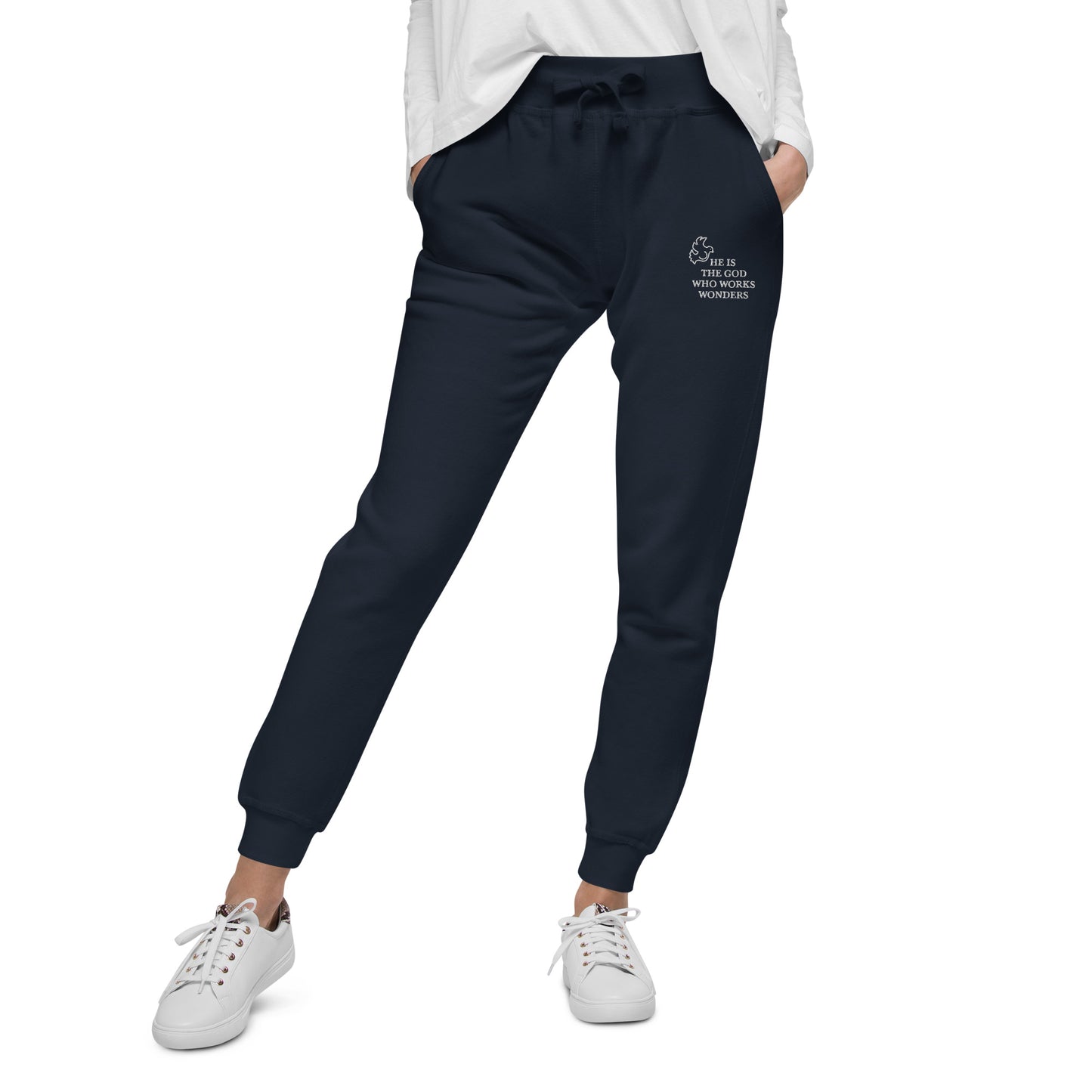 He is the God Who Works Wonders Unisex fleece sweatpants