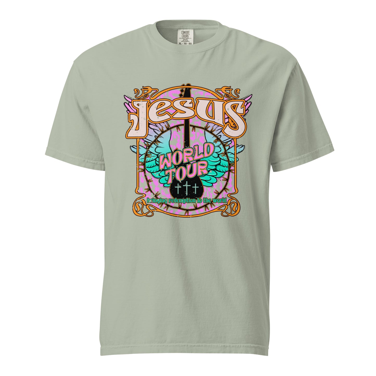 Jesus World Tour Unisex garment-dyed heavyweight t-shirt