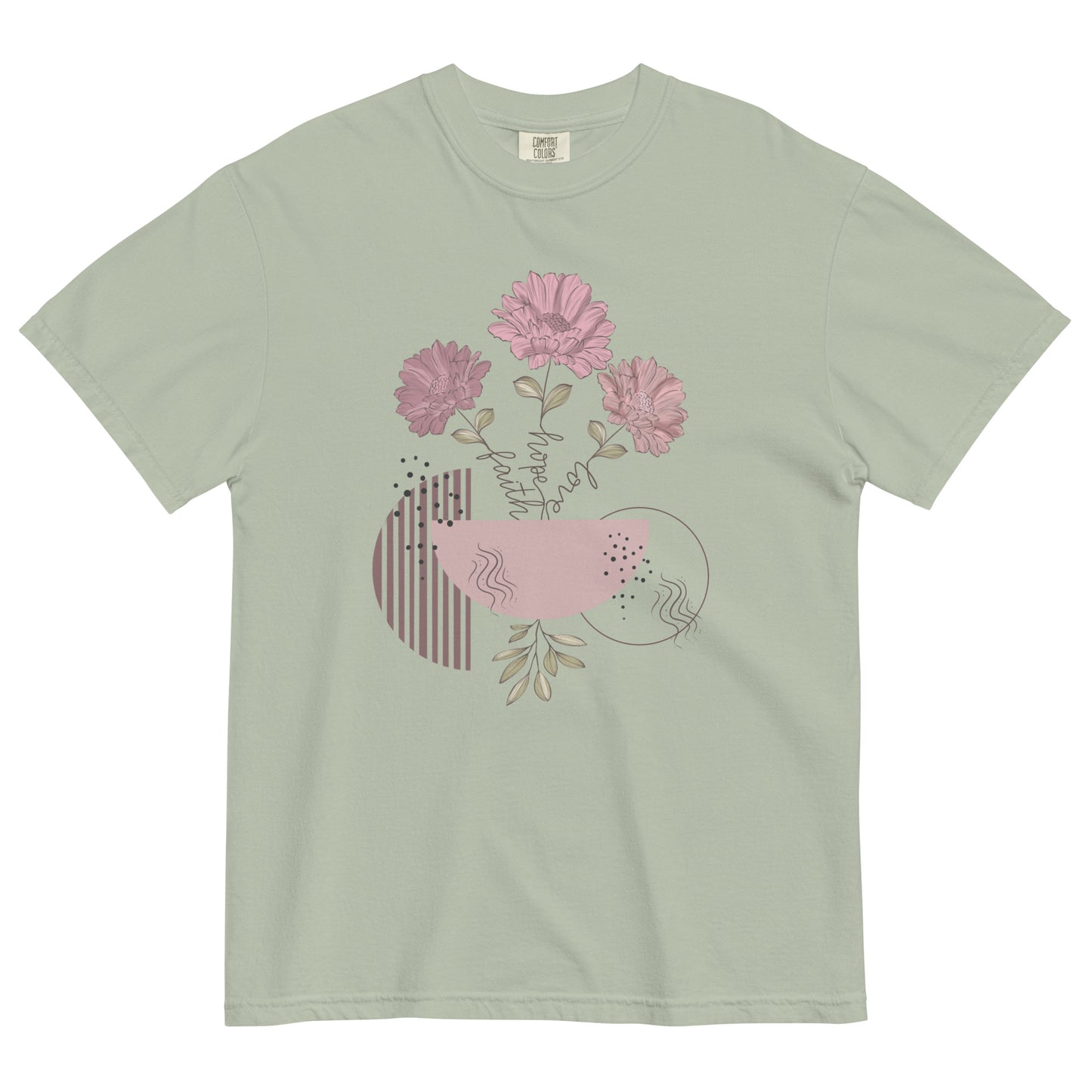 Love Hope Faith Unisex garment-dyed heavyweight t-shirt