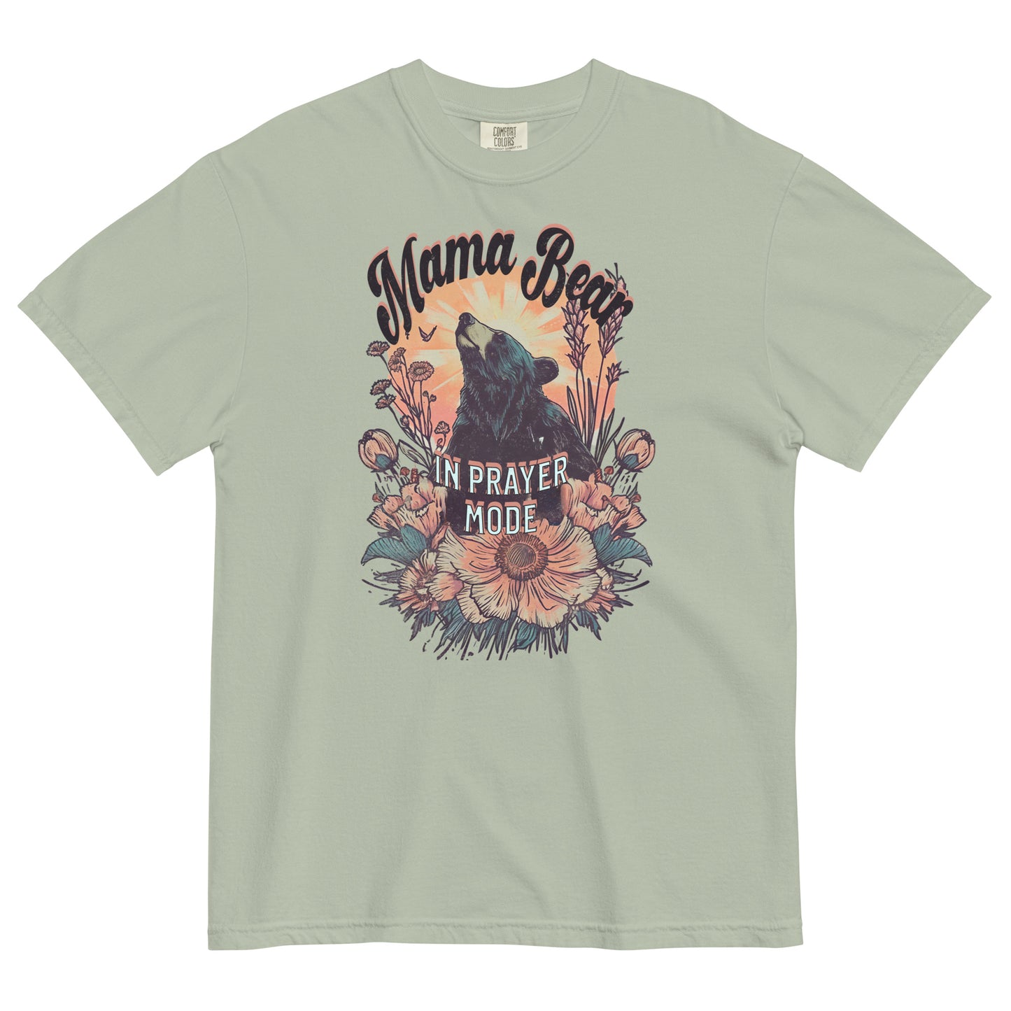 Mama Bear in Prayer Mode Unisex garment-dyed heavyweight t-shirt