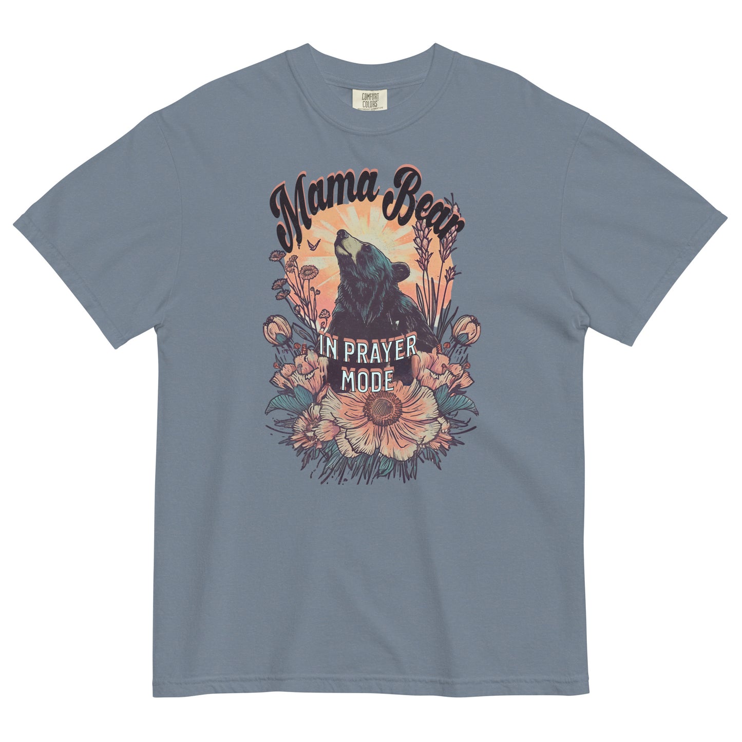 Mama Bear in Prayer Mode Unisex garment-dyed heavyweight t-shirt