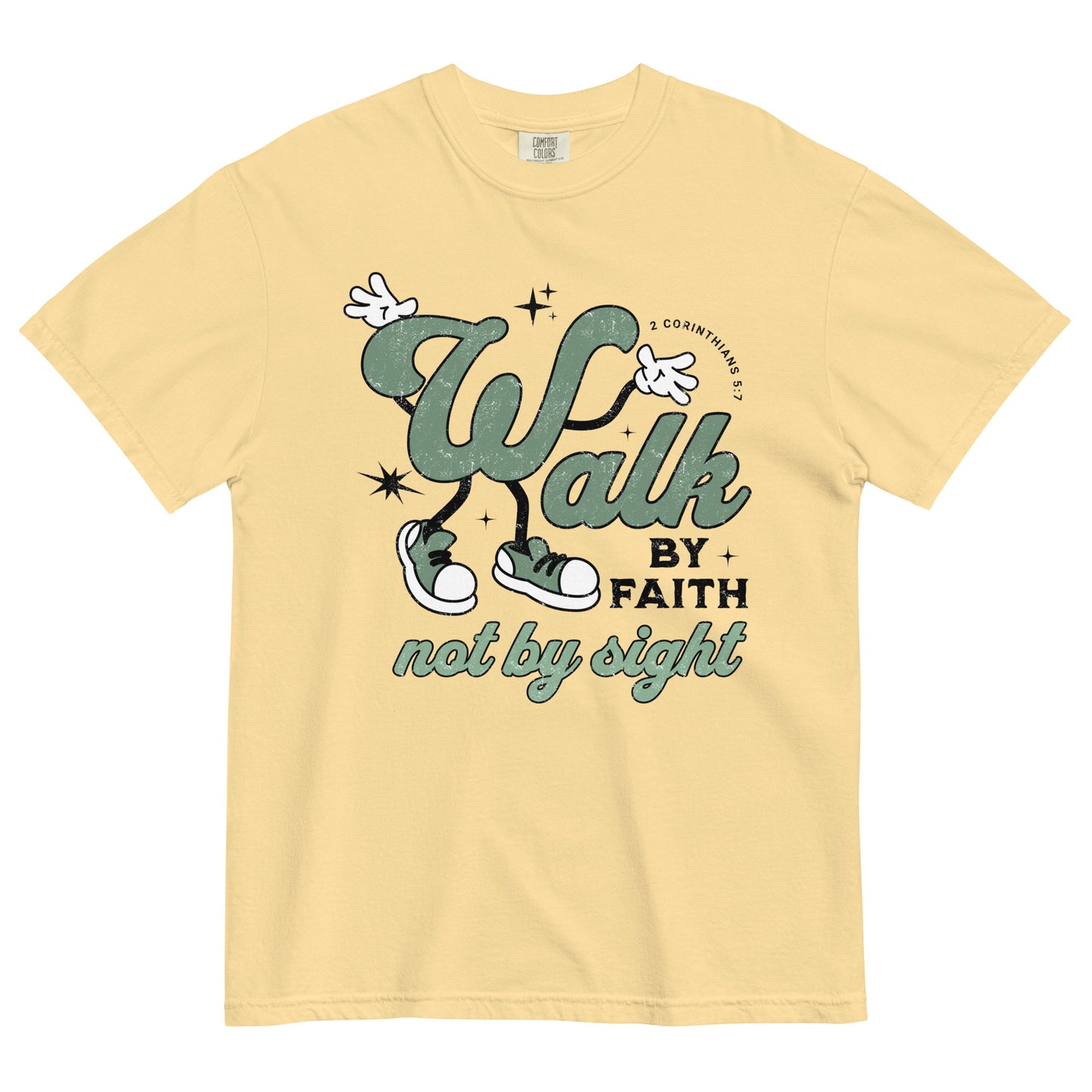 Walk by Faith Unisex garment-dyed heavyweight t-shirt