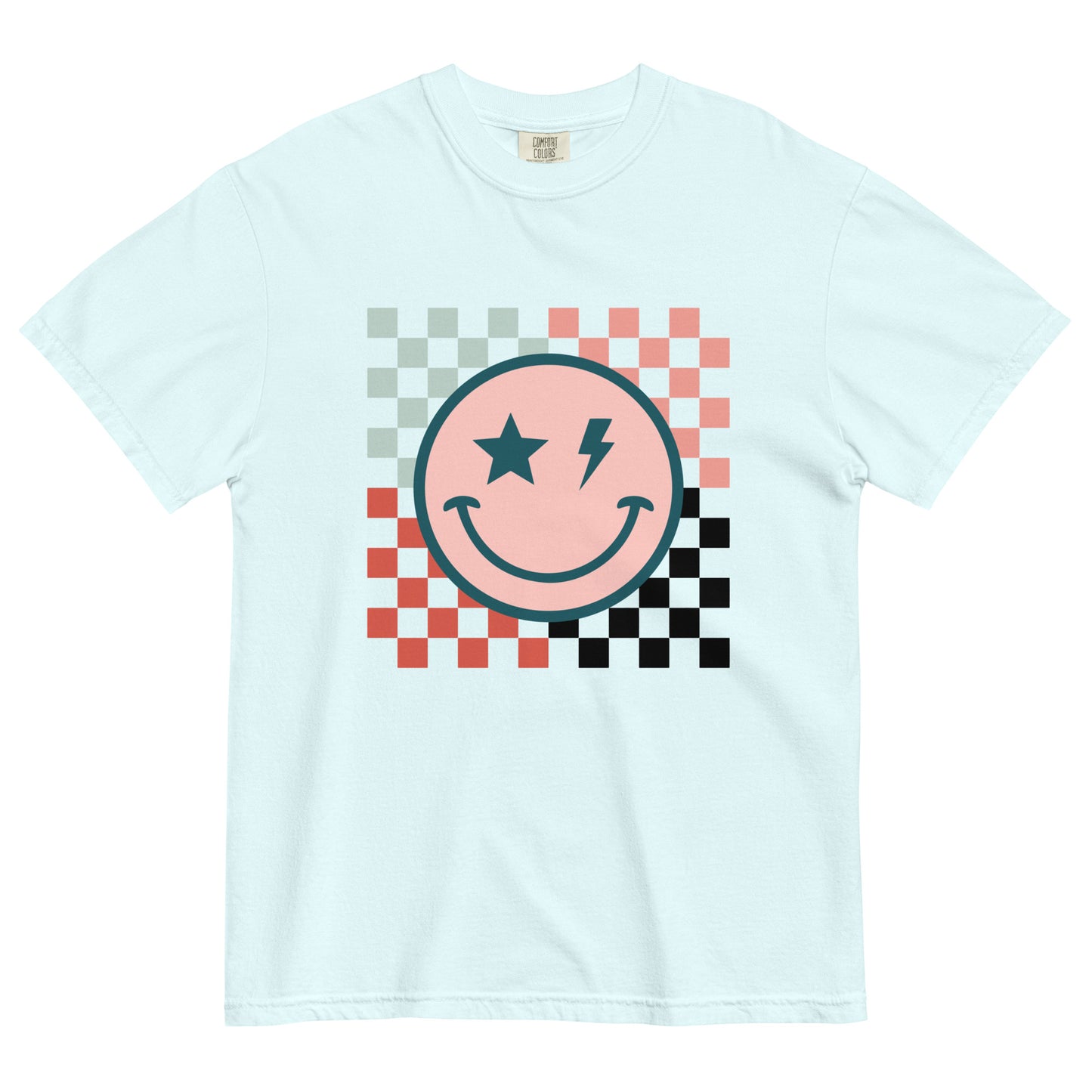 Happy Face Unisex garment-dyed heavyweight t-shirt