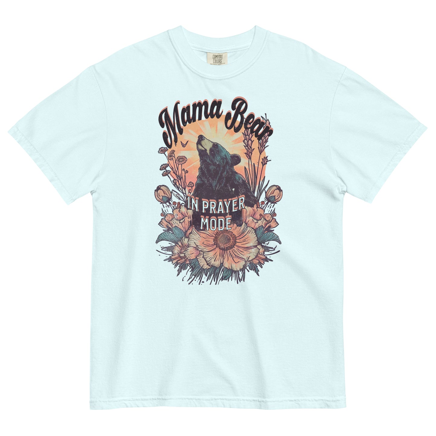 Mama Bear in Prayer Mode Unisex garment-dyed heavyweight t-shirt