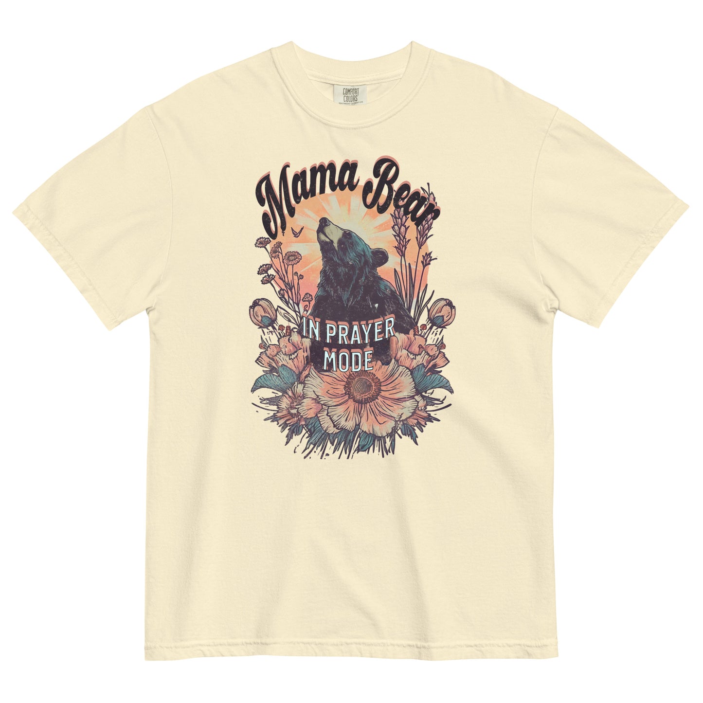 Mama Bear in Prayer Mode Unisex garment-dyed heavyweight t-shirt